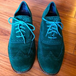 NIKE AIR & COLE HAAN TURQUOISE SUEDE OXFORDS